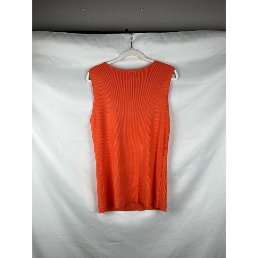 Ruby Rd. Women Orange Ribbed Beaded Tank Top 2X - Picture 3 of 11